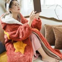 oversized fluffy hoodie blanket