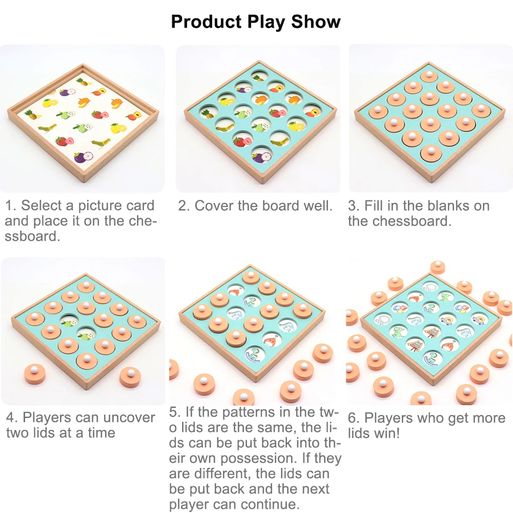 Деревянные красочные 3D Пазлы доска шахматы на запоминание Игры развивающие детские игрушки подарок улучшение детский глаз-координация рук