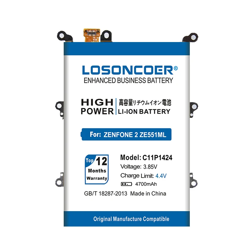 LOSONCOER 4700 мА/ч, C11P1424 Батарея для Asus Zenfone 2 ZE551ML ZE550ML 5,5 дюймов Z00AD Z00ADB Z00A Z008D телефон Батарея