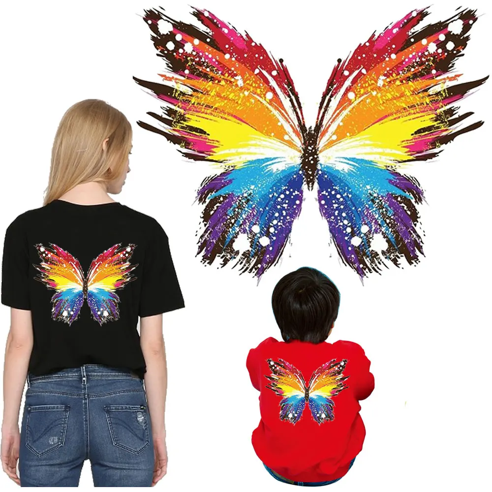 BeautifulButterflyStickerHeatTransfersForClothesThermosticker
