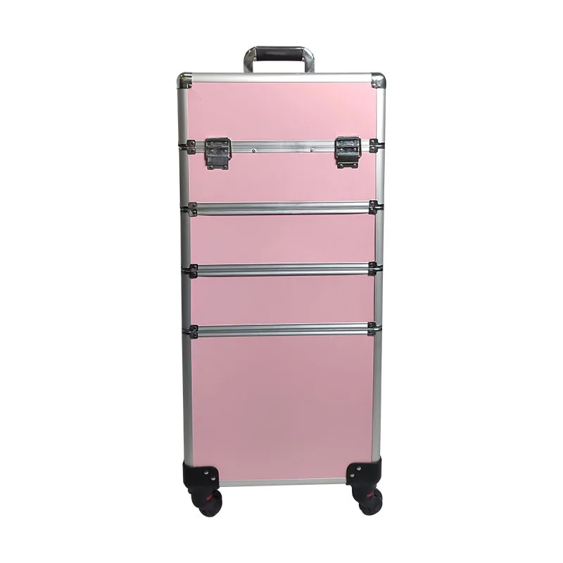 

Multi-Layer Bar Makeup Case Aluminium Alloy Large-Volume Munsu Manicure Toolbox Omnidirectional Wheels Aluminium Alloy Bar Box