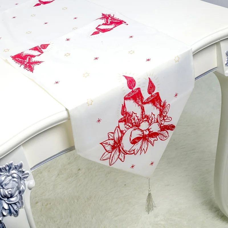 

Christmas Table Runner Printing Pattern Table Runner Home Restaurant Table Decoration