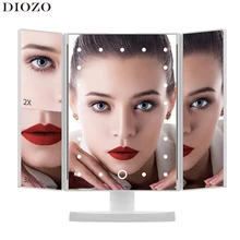 Miroir de maquillage pliable et réglable pour Table de bureau, miroir grossissant 1X/2X/3X, vanité 3, 22 pièces