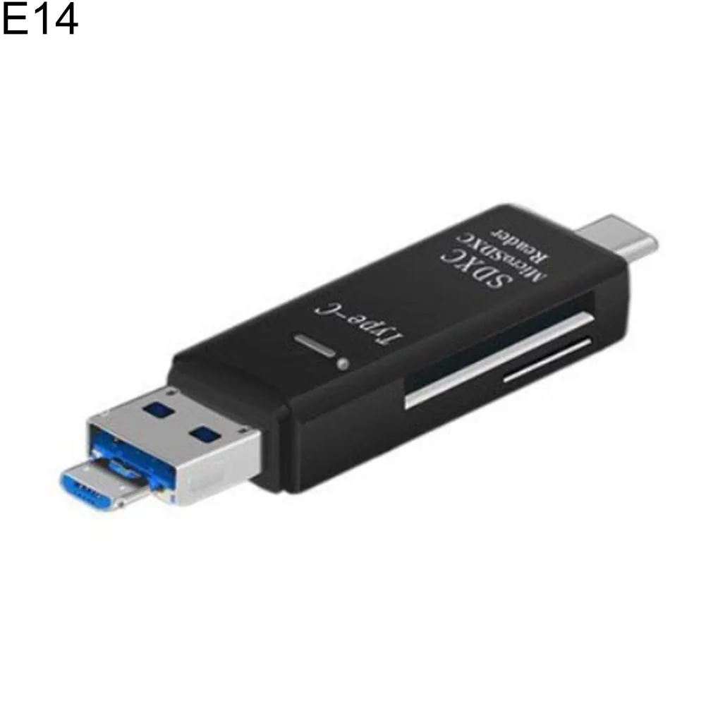 Мини портативный микро USB 2,0 тип-c TF флэш-цифровой считыватель карт OTG адаптер