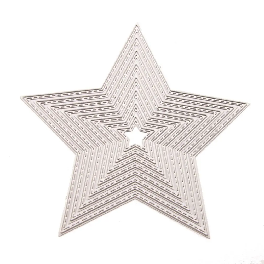 

Metal Embossing Cutting Knife Mould Carbon Steel Paper-cutting Card Template Five-pointed Star Shape Tool