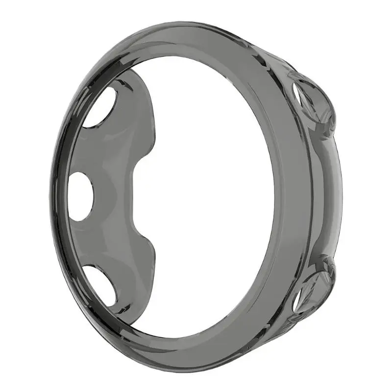 Черный Мягкий прозрачный ТПУ чехол для Garmin Forerunner 45S Защитная рамка - Цвет: Черный