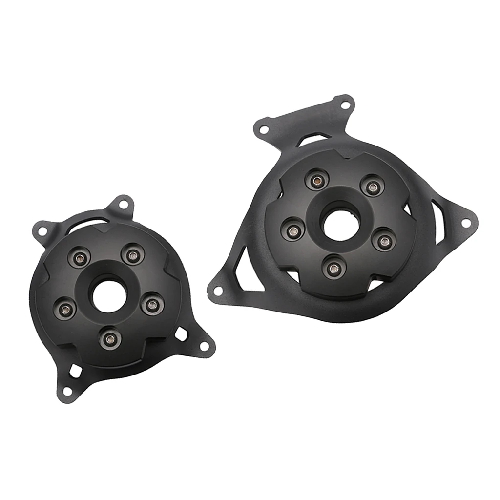 2pcs Derby Timer Cover Points Cover Engine Stator Cover for Kawasaki Z800 Z 800 Z750 Z 750, Black
