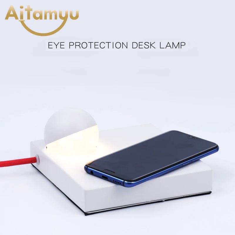 

Wireless Lamp Table Lamp With Ball Bedside Lighting Book Lamps Reading Button Switch Luminaria