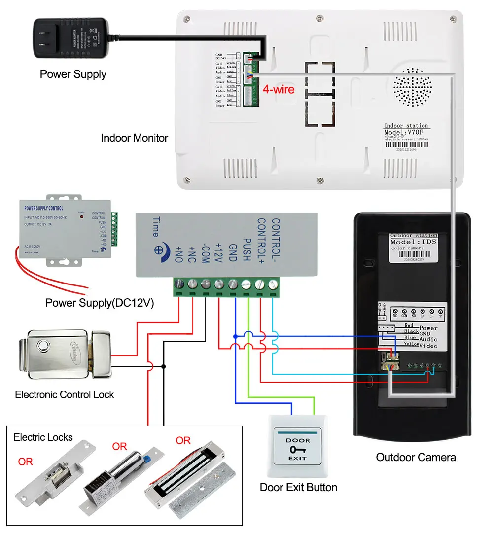 Видеодомофон js 228m схема подключения 94 фото