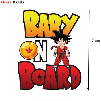 

Three Ratels FC67 Baby on Board Dragon Ball Goku Sticker Decal Vinyl Sign for Car Truck SUV Baby Room Wall Decal