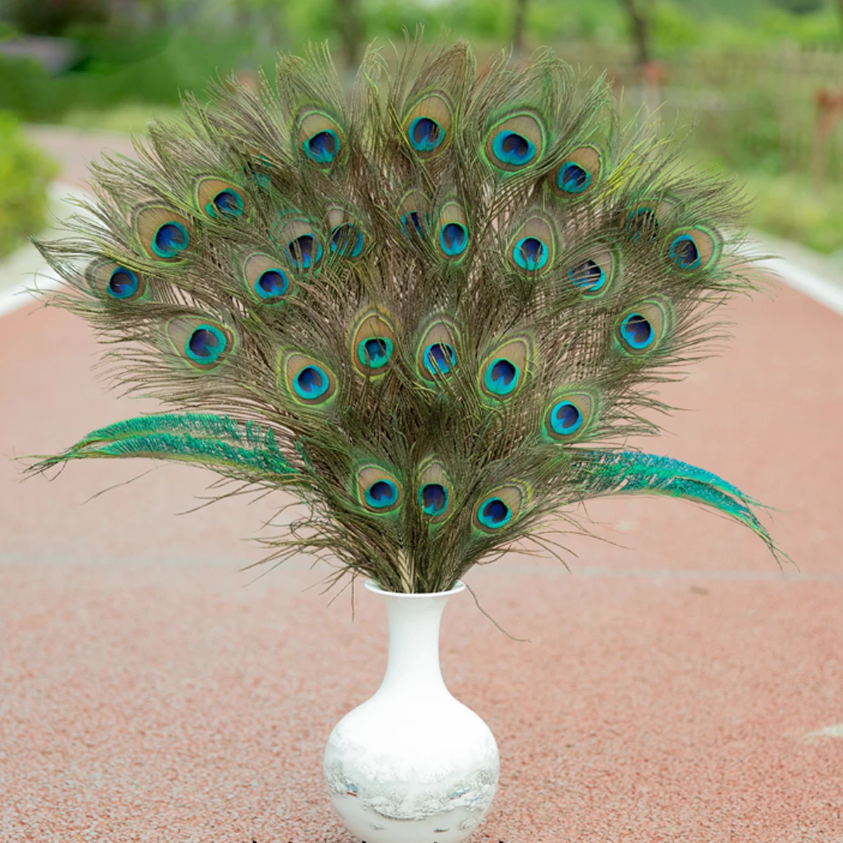 40 шт. красивые натуральные перья павлина Глаза для DIY украшения из ткани Свадебная вечеринка хвостовые перья павлина