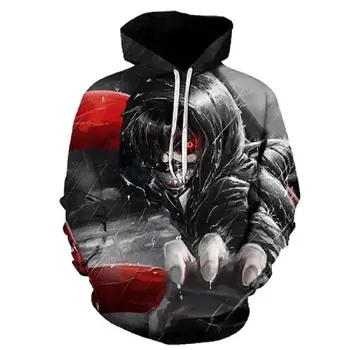 

Personality design men's spring summer long sleeve casual print hoodie harajuku sports hoodie fire shadow hoodie