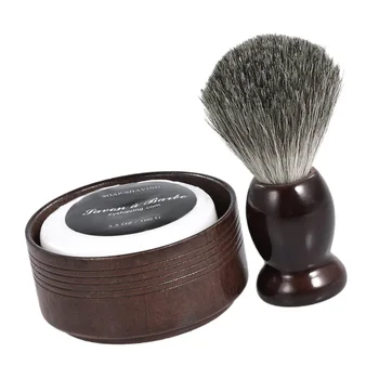 

3PCS/Set Shaving Brush Set Hair Brush With Shaving Soap Bowl Men Grooming Kit