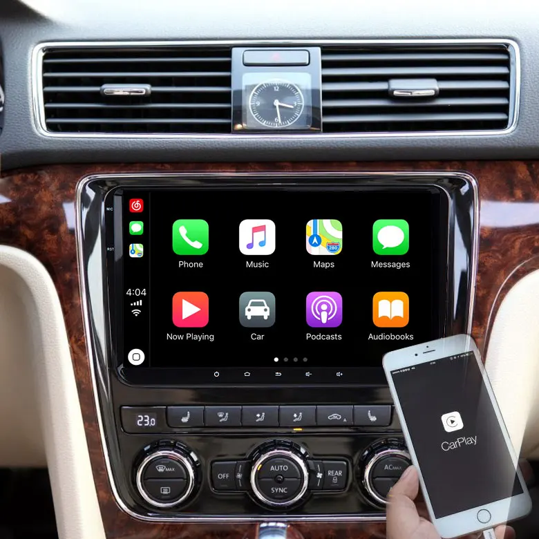 CarExc 2-Din Автомобильный мультимедийный плеер Поддержка беспроводной CarPlay Android 9,0 Авторадио для Фольксваген Поло ПАССАТ Гольф Джетта