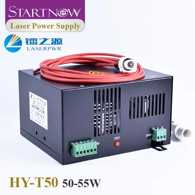 Startnow HY T50 CO2 лазерный источник питания 110 В 220 для лазерной трубки 50 Вт 55 устройство