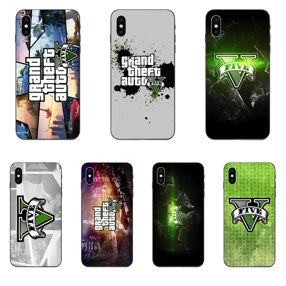 Grand Theft Auto Gta Логотип для Apple IPhone X XS Max XR 4 4s 5 5S SE 6 6S 7 8 Plus мягкие чехлы телефонов из ТПУ
