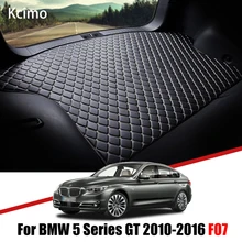 De cuero estera de maletero de coche para BMW serie 5 Gran Turismo 2010-2016 maletero bota Mat 5Srieis GT del trazador de líneas de BMW alfombra cola de carga del trazador de líneas