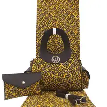 Африканский Воск Сумка вечерний комплект принты сумка, африканском стиле из вощеной ткани 6 ярдов хлопок для Для женщин сумка 3 шт./компл.! YF10241