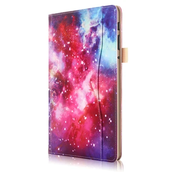 

Large Pocket Tablet Case Multiple Viewing Smart Cover Anti-slip Shell Shockproof Portable PU Hand Strap Soft For Samsung Tab S4