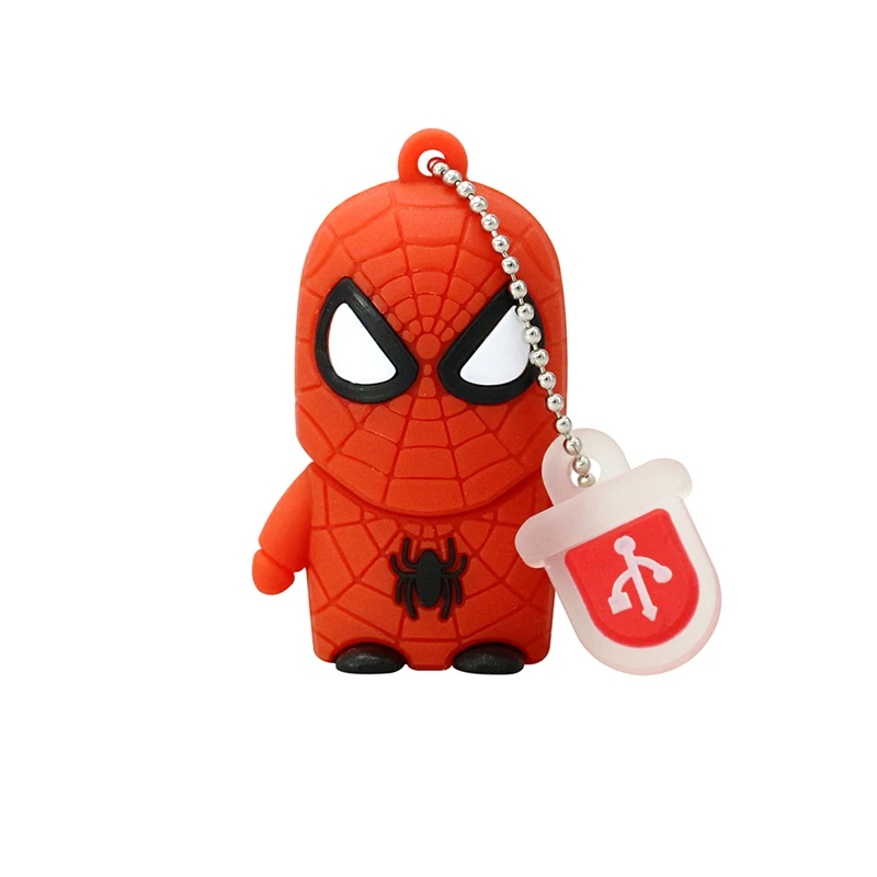 Флешка, Spider-man, Капитан Америка, супергерой, Железный человек, Супермен, Usb флешка, 128 ГБ, 256, 8, 16, 64, 32 ГБ, USB флеш-накопитель, usb2.0, подарок - Цвет: Spider-man