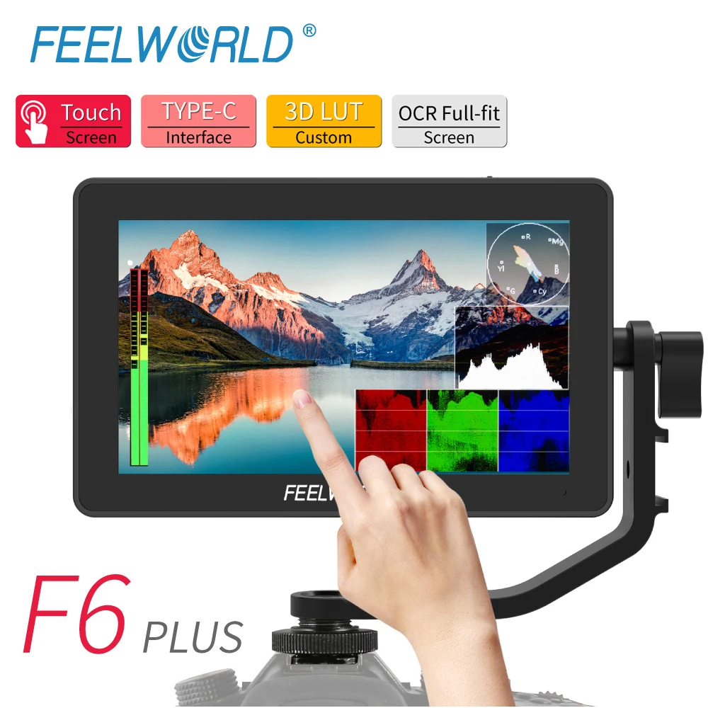 FEELWORLD F6 PLUS 4K Monitor 5.5 Inch on Camera DSLR 3D LUT Touch Screen IPS FHD 1920x1080 Video HDMI Field Dslr | Электроника