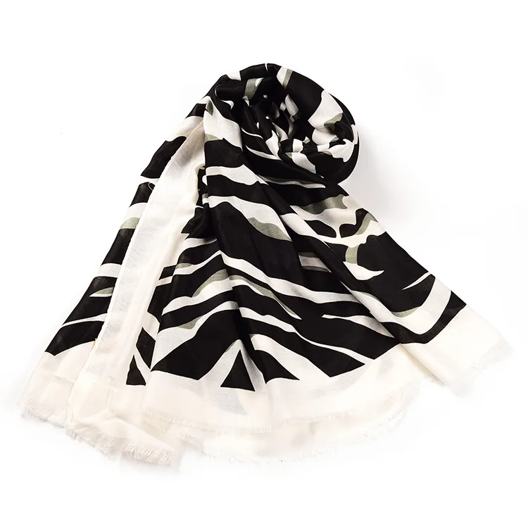 Newest Women Zebra Pattern Cotton Scarf 2Colors 10pcs/lot