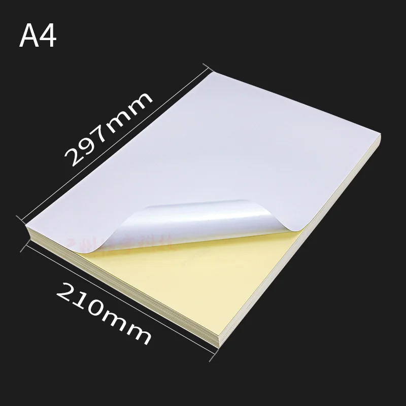 100 листов A4 белый струйный лазерный принтер бумага ремесло копир наклейки глянцевая бумага для письма утолщенная бумага для печати этикеток