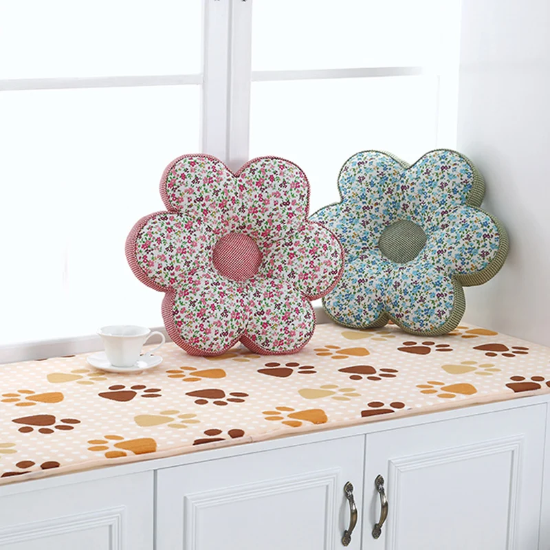 cheap 40cm Flower Thick Sofa Throw Pillow Cute Soft Pillow Chair Home Decor Sitting Pillow Floor Cushion Sitting Mattress Pad Seat