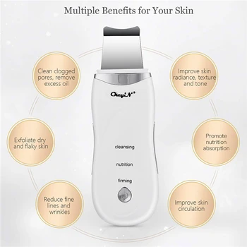 

Usb Rechargeable Sonic Vibration Remove Blackhead Acne Removal Face Firming Skin Scrubber Face Lifting Beauty Skin Peeling