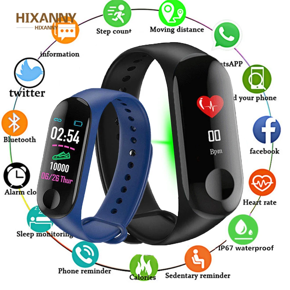 

M3 Plus Smart Wristband Smart Bracelet Fitness Tracker M3plus Smart Band Heart Rate Activity Bracelet Sport Smart Watch Band