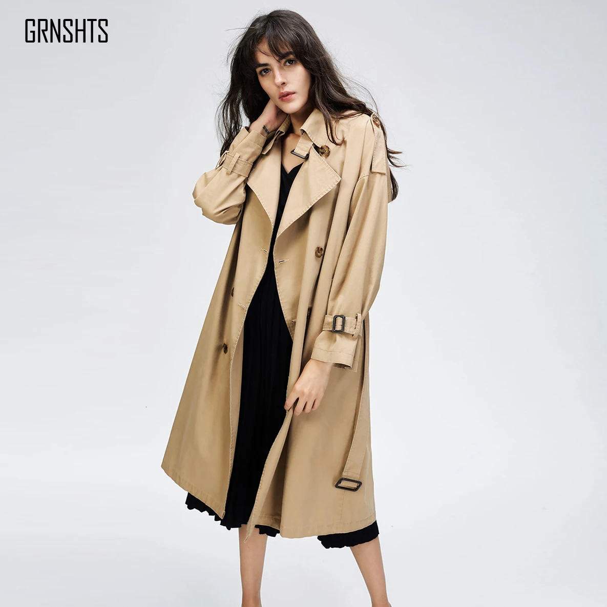 Women's Mid-long Autumn 2019 New Popular Loose British Style Coat |