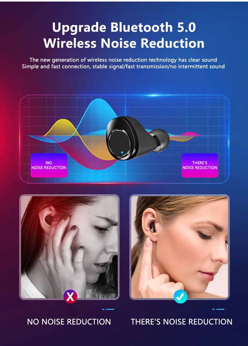 TWS X13 Bluetooth 5,0 наушники сенсорные IPX7 водонепроницаемые настоящие беспроводные наушники-вкладыши с шумоподавлением 7h время прослушивания музыки draadloze bluetooth oortelefoon oortjes draadloos muziek oortjes