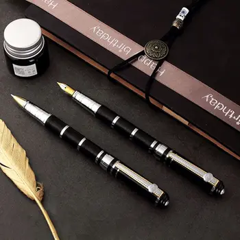 

Luxury Metal Ballpoint Fountain Pen Business Student Writing Tool Calligraphy Office School Supplies