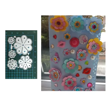 

Layered Flower Spring METAL CUTTING DIES Stencil Scrap booking Photo Album Card Paper Embossing Craft DIY
