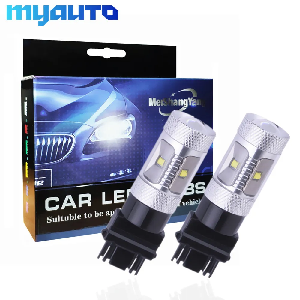 1 пара светодиодный Переключающийся лампочка лампа t20 3156 3157 cree чип 30 Вт xbd чистый белый автомобильный резервный тормоз заднего вида задний фонарь