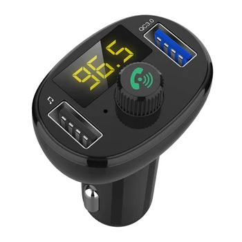 

Bluetooth V4.2 FM Radio Transmitter Adapter QC 3.0 Fast Car Charger