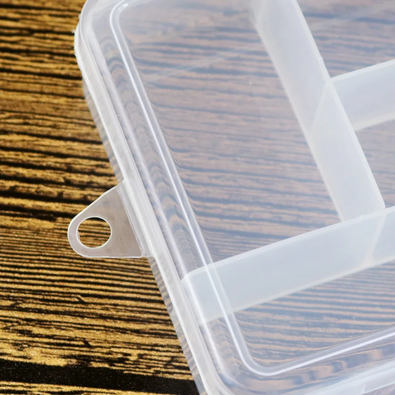 Sewing Sets Storage Box 5 Grids Screw Organizer Plastic Storage Box Electronic Components Holder Container Jewelry Display Case