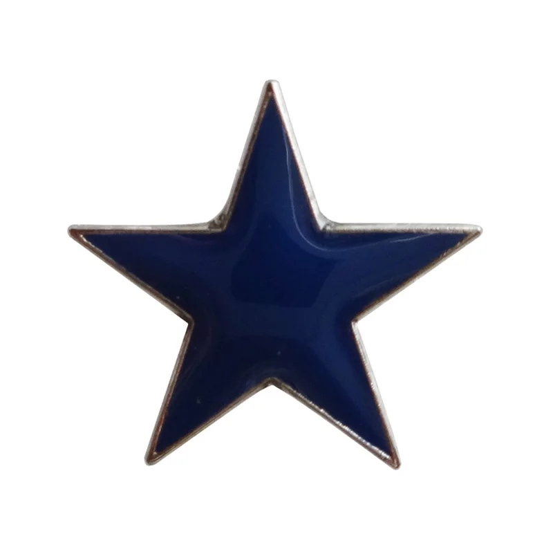 

Dark blue cute Star Lapel pin Badge Decorative Bag Clothes Collar Cartoon brooches Five-pointed Jewelry lapel pin(30pcs/lot)