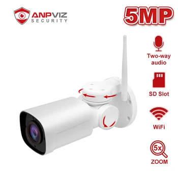 

Anpviz 3MP/5MP WIFI IP PTZ Camera Bullet 5X Zoom Outdoor Wirelese Security Camera Two-Way Audio Built-in Mic IR50m Onvif