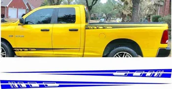 

For 4Pcs Car Outline Stripes Racing Upper Door Fender Bed side Decals Vinyl Side Stickers