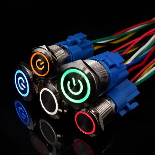 On Off PC Power Metal Waterproof Push Button Switch 12v for Car Ignition Switches Momentary/Latching NC 5V 220V 12 16 19 22 mm - Image 2