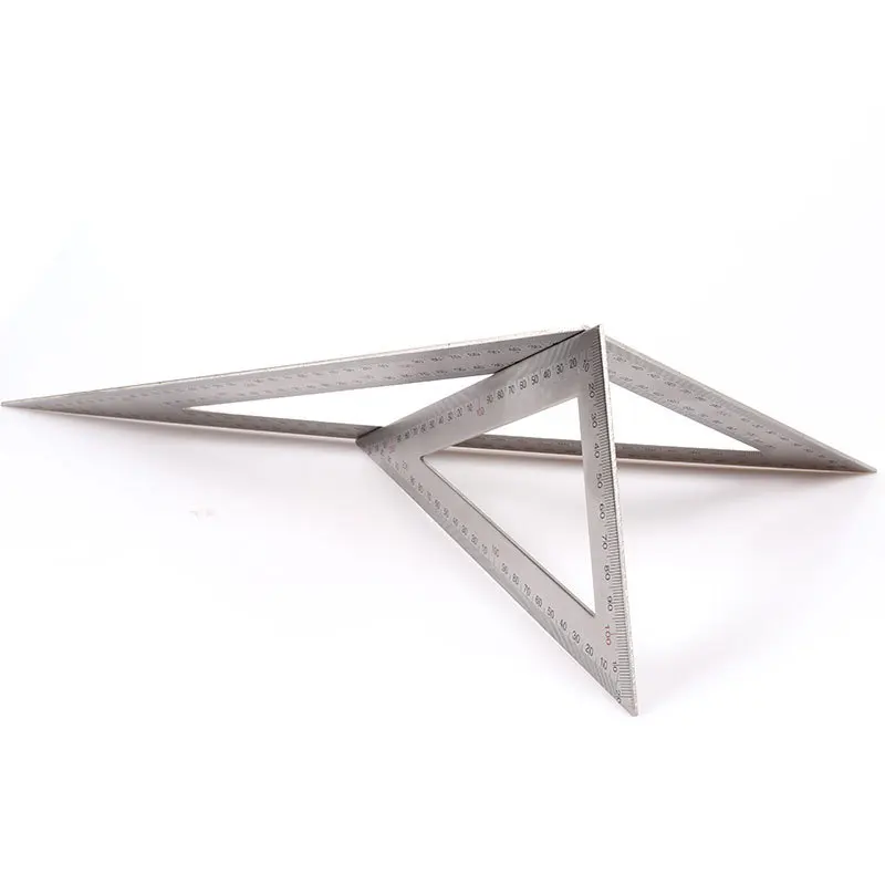 

Stainless Steel Triangle Ruler Large Size Woodworking Thick High-Precision Set Square Double-Sided Metric Triangle Ruler 90-Degr