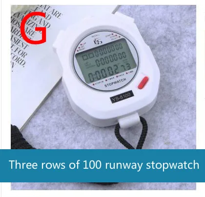 G Multi channel electronic stopwatch timer, fitness running track and field training, student referee, waterproof countdown - Цвет: G