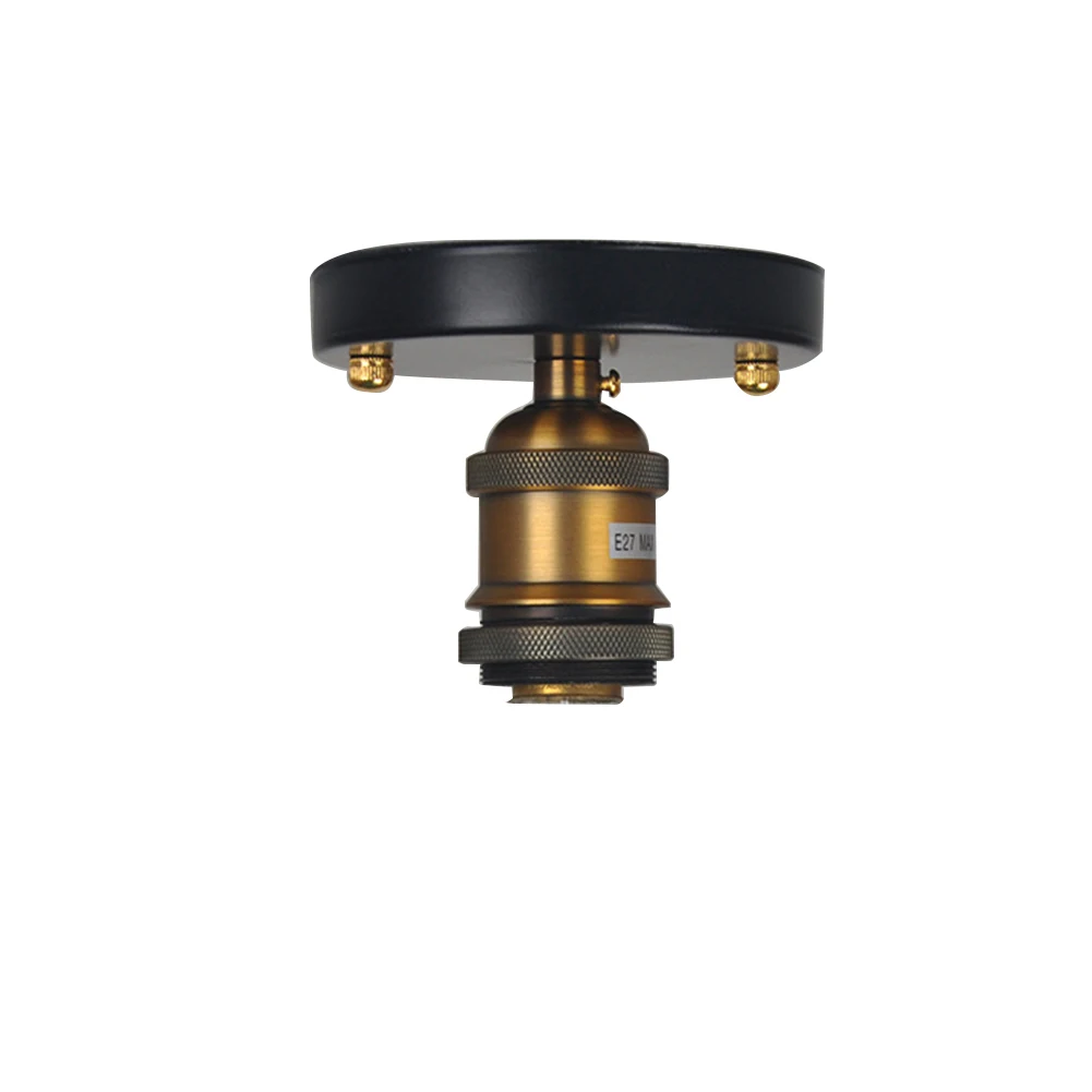 

E27 Durable Home Hallway Ceiling Light Loft Retro Decoration Hotel Copper Head Industrial Living Room Bedroom Semi-Flush Mount