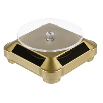 

GENBOLI cool fashion New Solar Showcase 360 Turntable Rotating Jewelry Watch Ring Display Stand