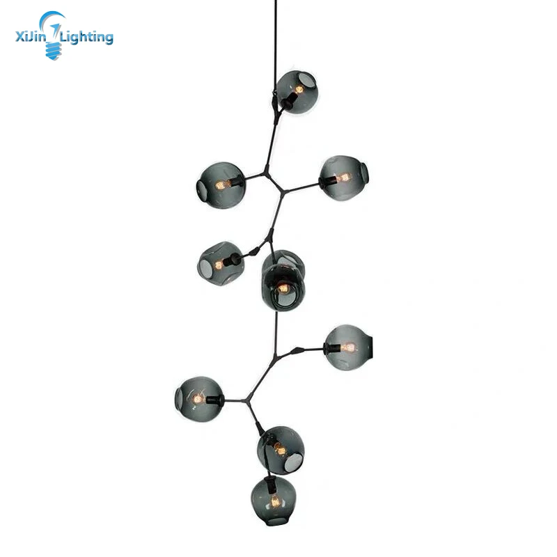 Cena Nowoczesny szklany żyrandol Nordic stylu dla żyrandol do salonu lampy oprawy oświetleniowe wiszące oświetlenie żyrandol do schodów