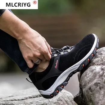 

RANMO 2020 Cow Suede Leather Outdoor Male Sneakers Shoes For Men Adult Non-Slip Casual Military Army Autumn Patchwork Footwear