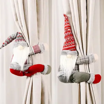 

Curtain Ring Originality Christmas Check Forest Old Man Curtain Button Cloth Art Home Christmas Decoration