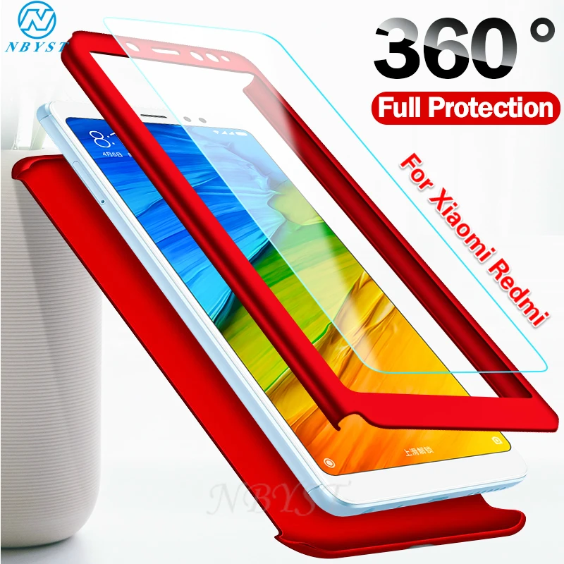 Чехол с полным покрытием 360 для Xiaomi Redmi 10X 4G K20 8 8A 7 7A 6A 6 Pro 5A 5 Plus 4A GO S2 Note 9 9S 8T 4X