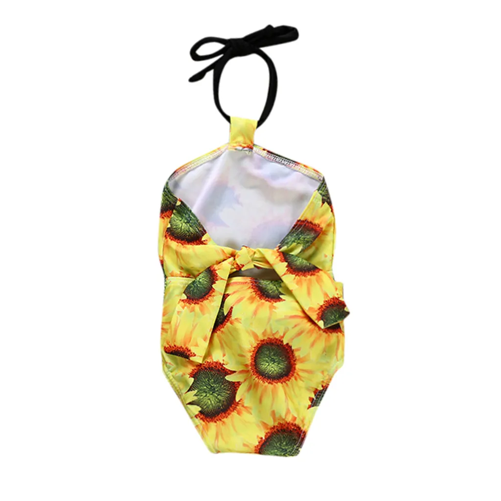toddler baby girl swimwear one piece Bikini swimsuit fused Kids Swimwear children Swimsuit Bathing Sunflower Swimming Clothes